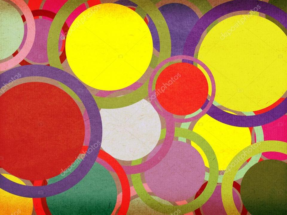 Grungy Circles on Paper Background